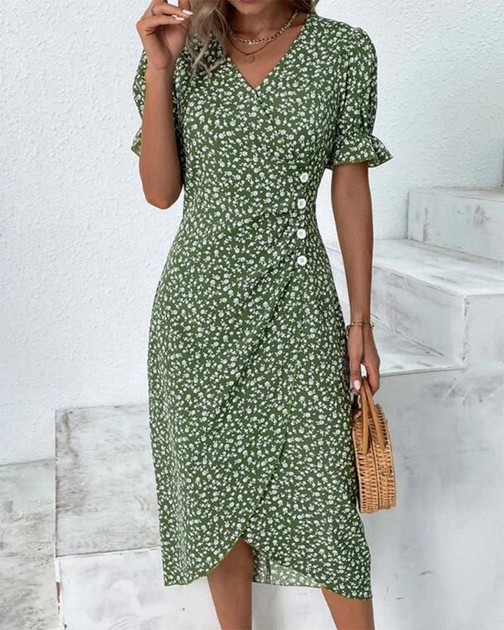 Amara | Women's Short Ruffled Sleeve Dress