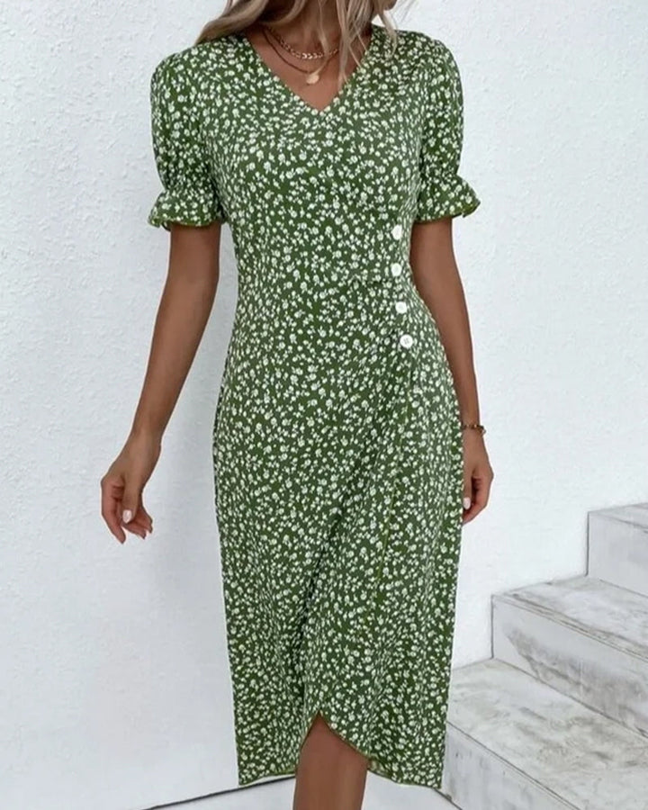 Amara | Women's Short Ruffled Sleeve Dress