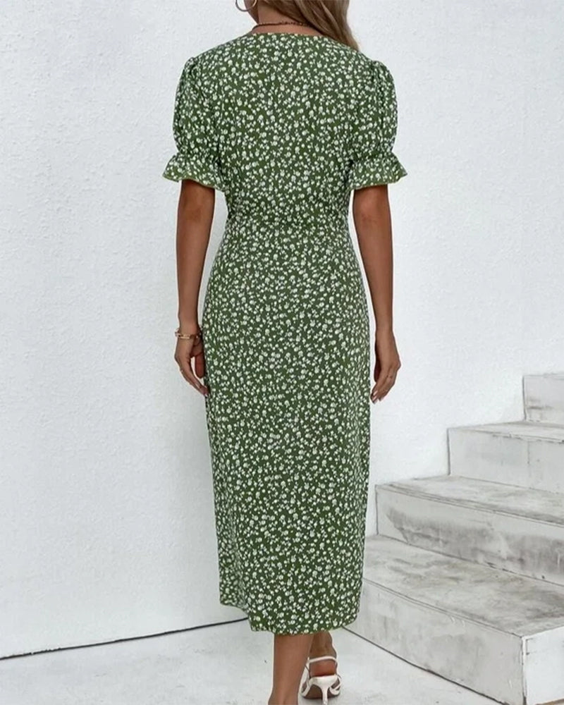 Amara | Women's Short Ruffled Sleeve Dress