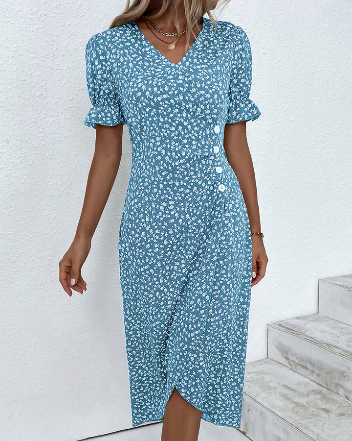Amara | Women's Short Ruffled Sleeve Dress