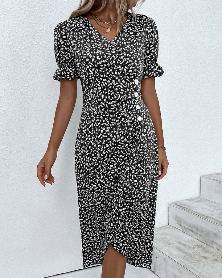 Amara | Women's Short Ruffled Sleeve Dress