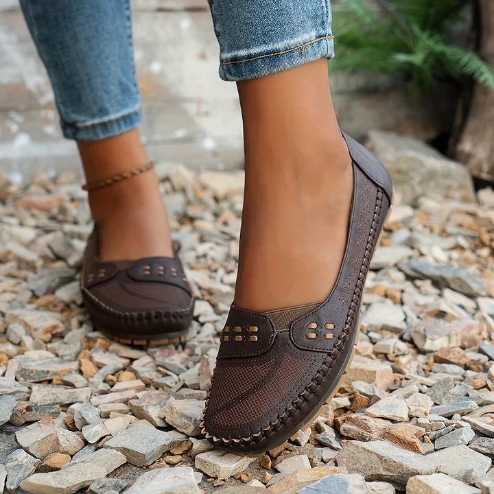 Lennox | Women's Flat Round Toe Slip-On Loafers