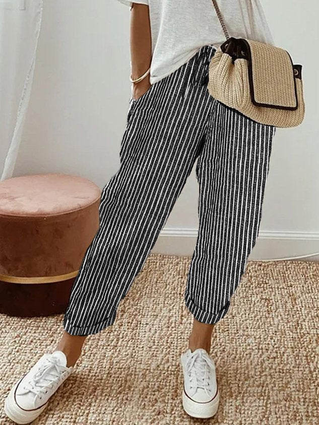 Sutton | Women's Relaxed Drawstring Cropped Trousers