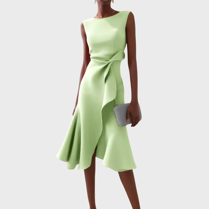 Sheila | Women Draped Asymmetric Midi Dress