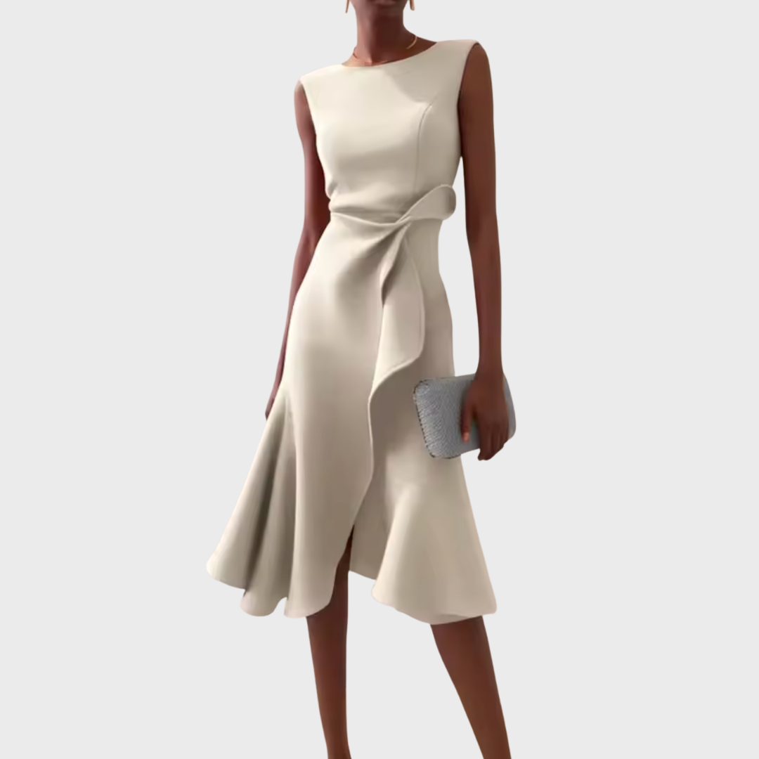 Sheila | Women Draped Asymmetric Midi Dress