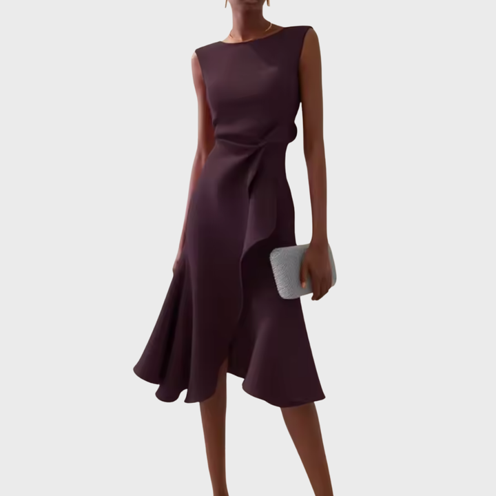 Sheila | Women Draped Asymmetric Midi Dress