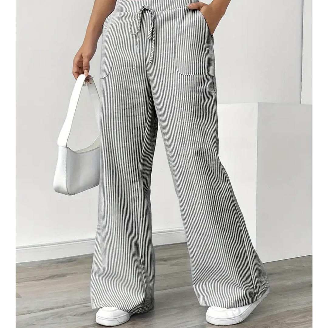 Amber | Women Striped Pocket Pants