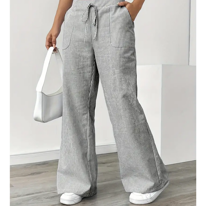 Amber | Women Striped Pocket Pants