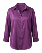 Thea | Women's Smooth Button-Up Blouse