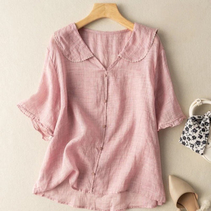Kristi | Women Vintage Button-Detail Blouse