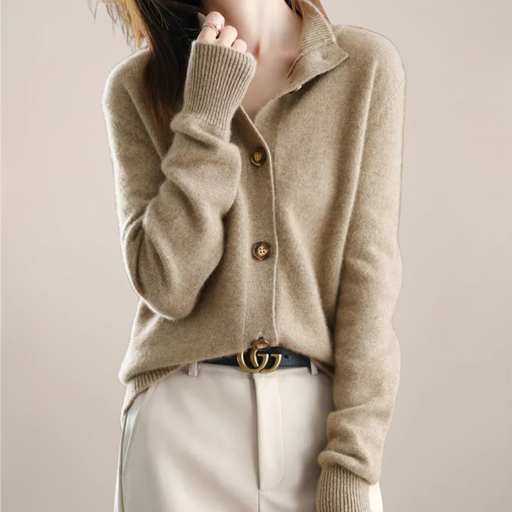Sutton | Women's Cream Button Front Cardigan