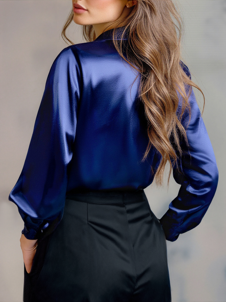 Selene | Women Satin Long Sleeve Blouse