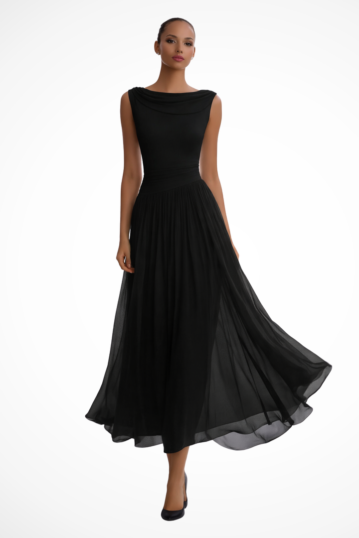 Vivienne | Women Draped Pleated Midi Dress