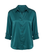 Thea | Women's Smooth Button-Up Blouse