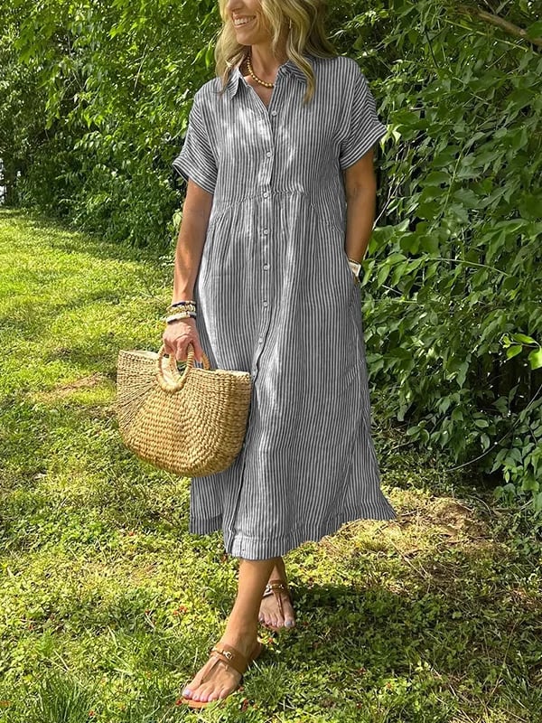 Corinne | Women Striped Button-Up Shirt