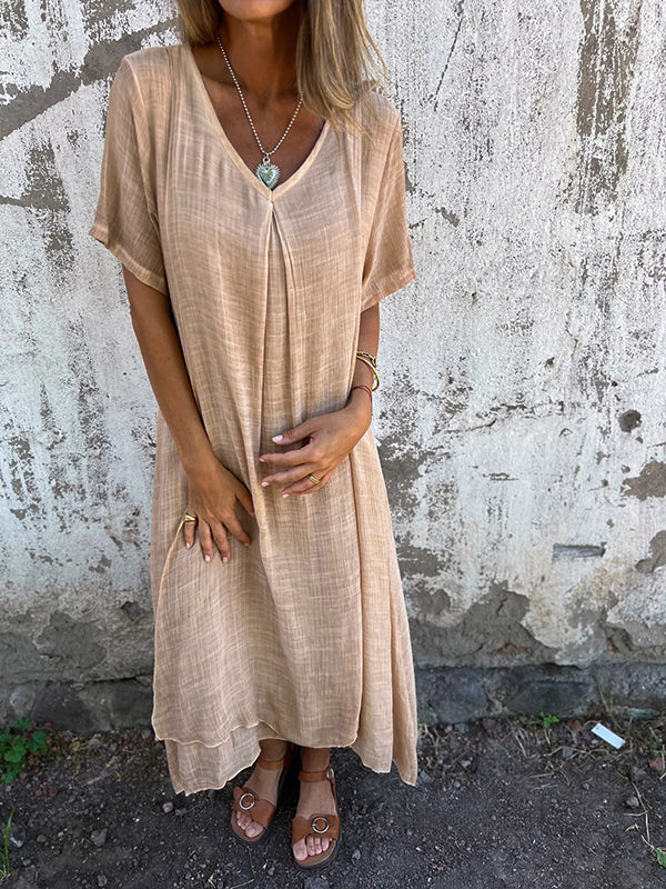 Amy | Women Loose V-Neck Dress