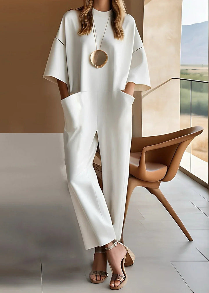 Aria | Women's Short-Sleeve Wide-Leg Jumpsuit