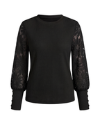 Mette | Women's Decorative Sleeve Button-Detail Blouse