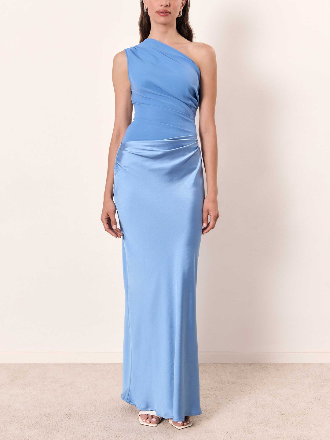 Anita | Women One-Shoulder Pleated Maxi Dress