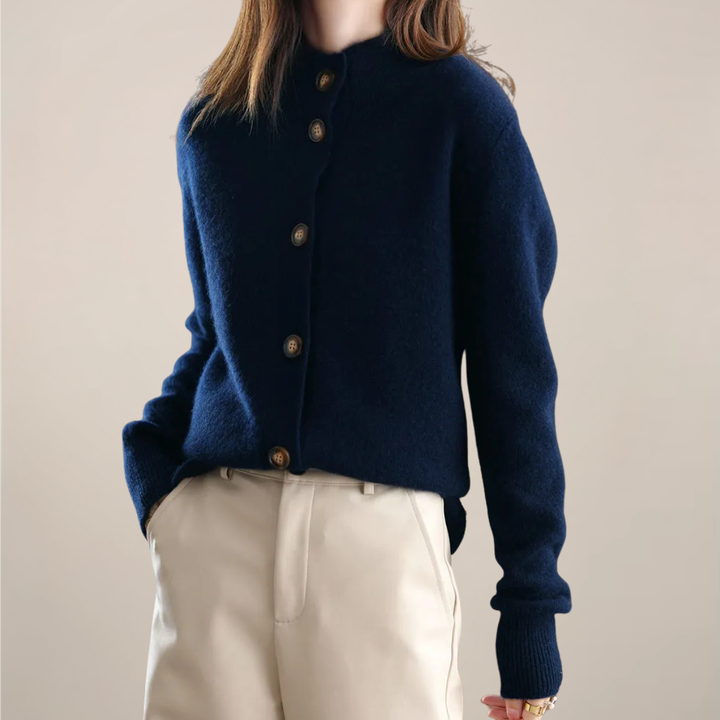 Sutton | Women's Cream Button Front Cardigan