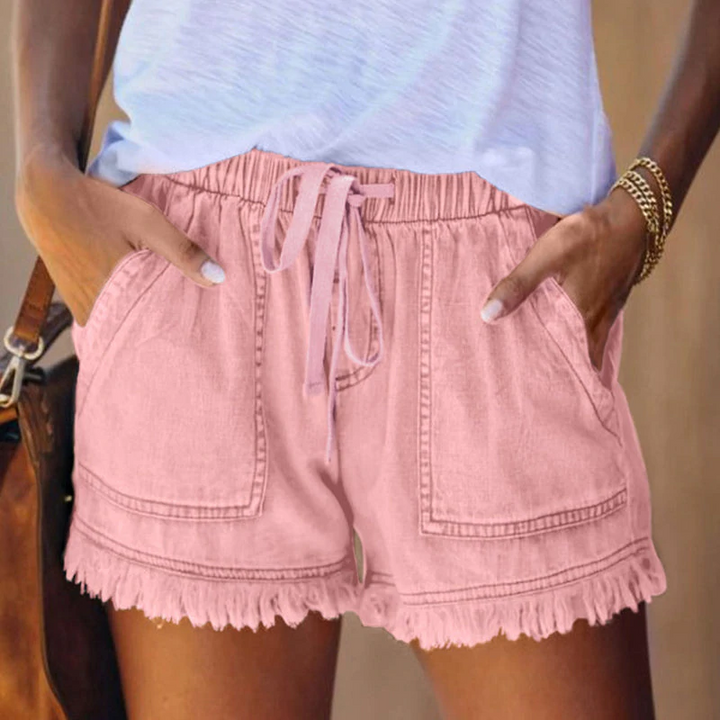Liza | Women's High-Waisted Denim Shorts