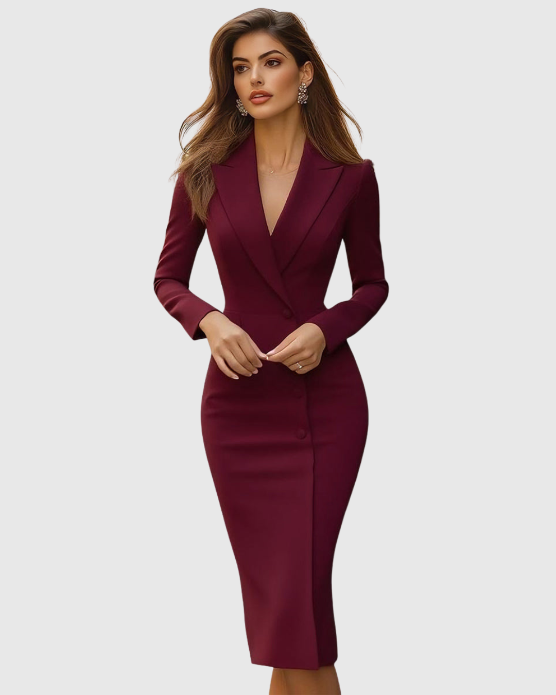 Marlowe | Women's Elegant Tailored Midi Dress