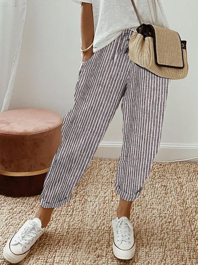 Sutton | Women's Relaxed Drawstring Cropped Trousers
