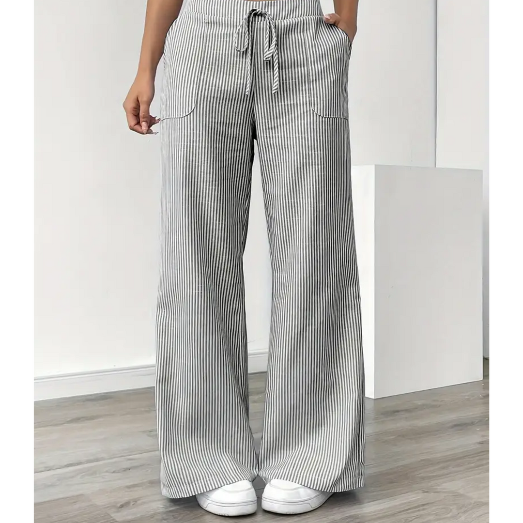 Amber | Women Striped Pocket Pants