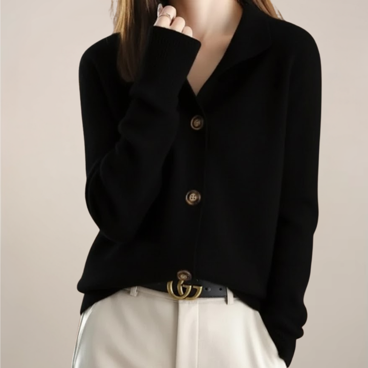 Sutton | Women's Cream Button Front Cardigan