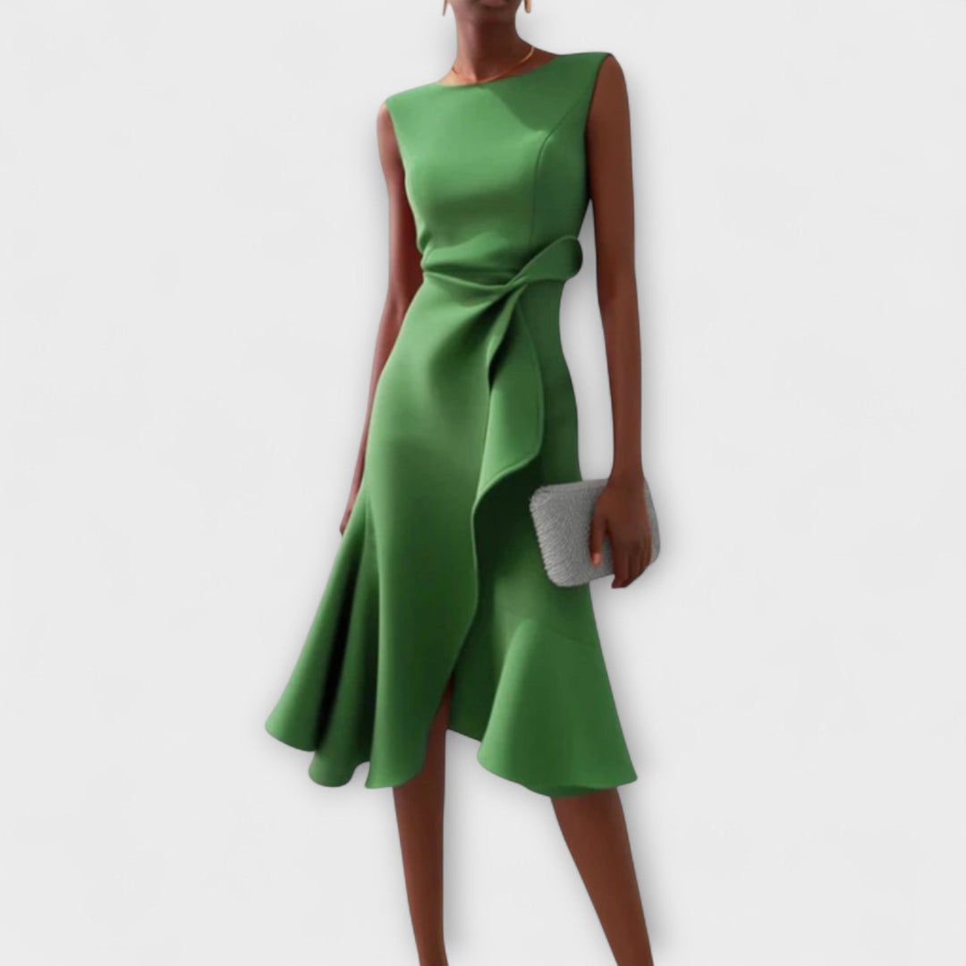 Sheila | Women Draped Asymmetric Midi Dress