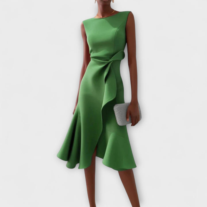 Sheila | Women Draped Asymmetric Midi Dress