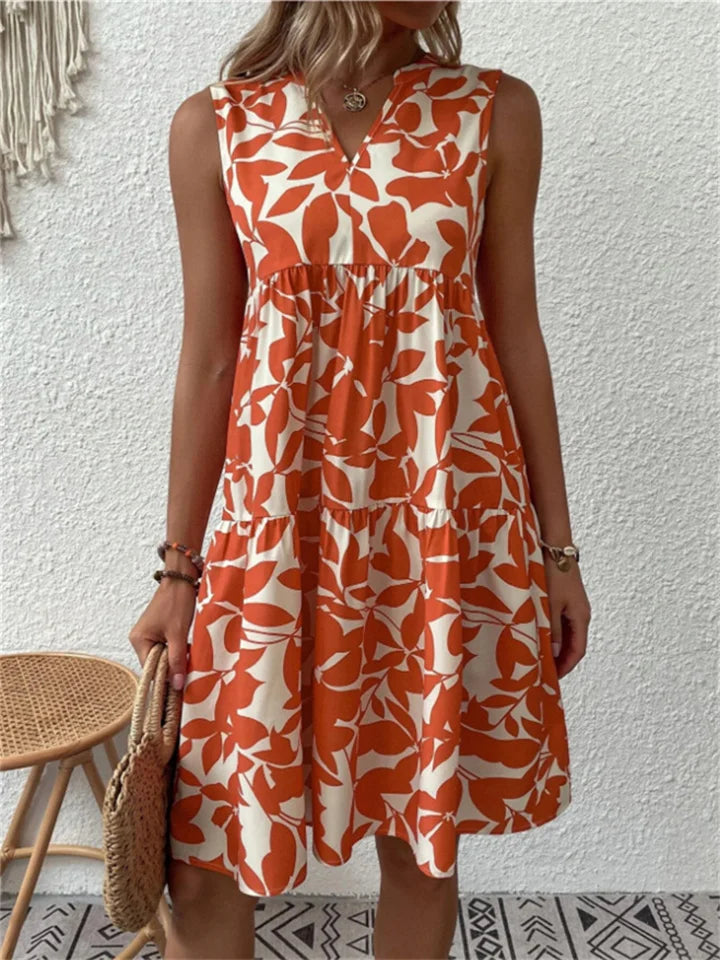 Sienna | Women's Sleeveless V-Neck Midi Dress
