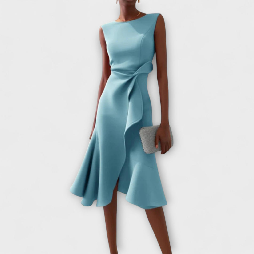 Sheila | Women Draped Asymmetric Midi Dress