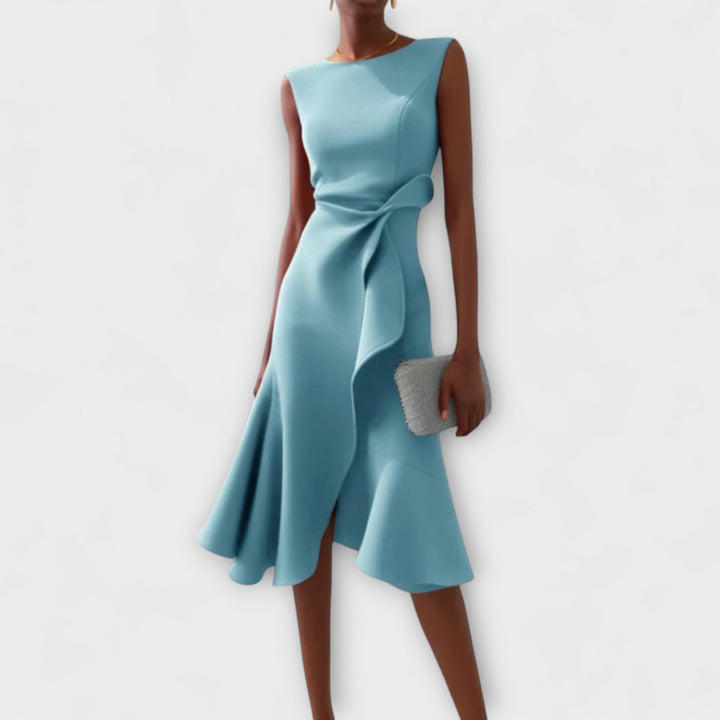 Sheila | Women Draped Asymmetric Midi Dress