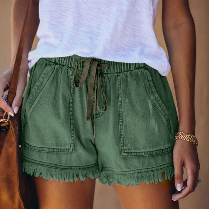 Liza | Women's High-Waisted Denim Shorts