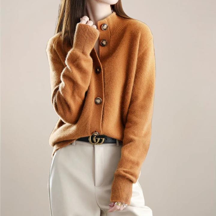 Sutton | Women's Cream Button Front Cardigan