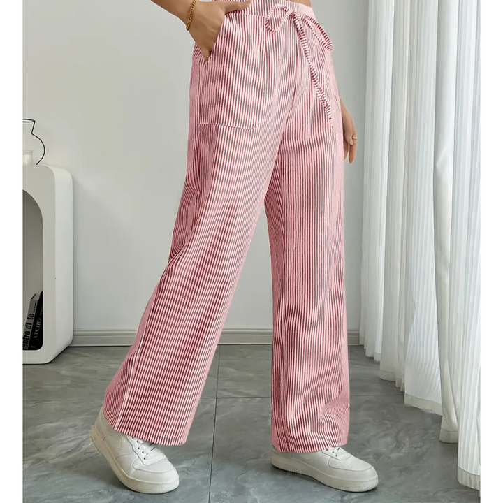 Amber | Women Striped Pocket Pants