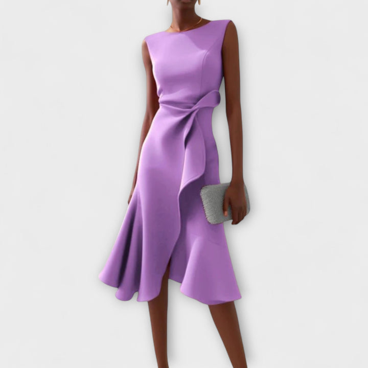 Sheila | Women Draped Asymmetric Midi Dress
