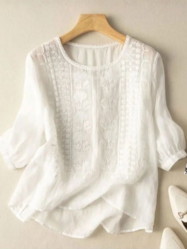 Isabella | Women Relaxed Embroidered Blouse