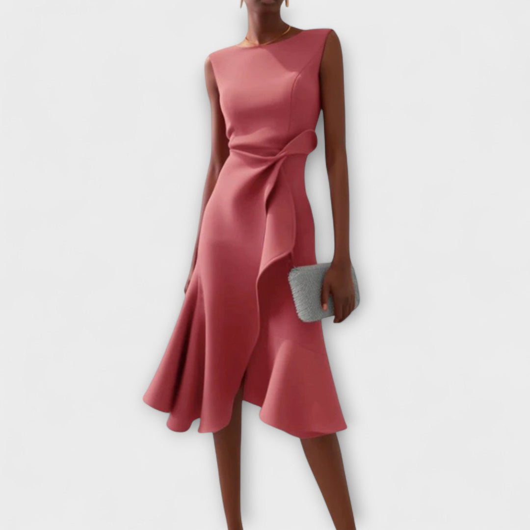 Sheila | Women Draped Asymmetric Midi Dress