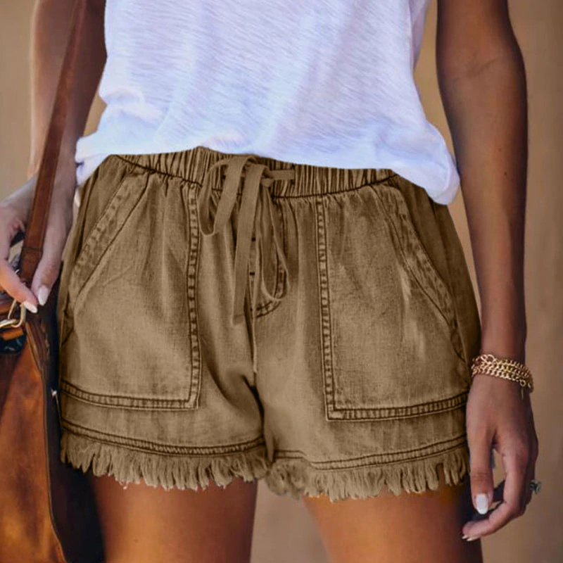 Liza | Women's High-Waisted Denim Shorts
