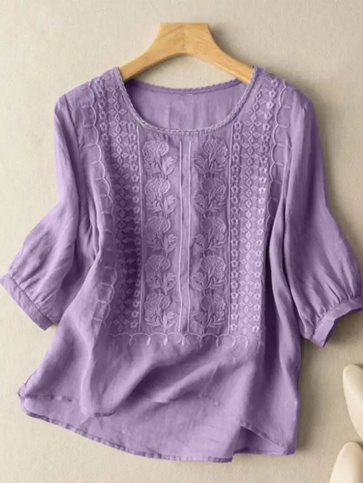 Isabella | Women Relaxed Embroidered Blouse