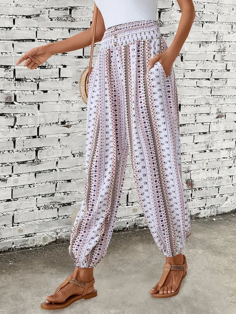 Zara | Women's Boho Wide-Leg Trousers