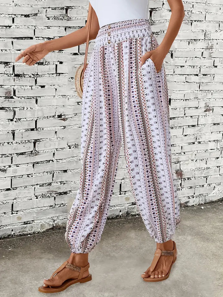 Zara | Women's Boho Wide-Leg Trousers