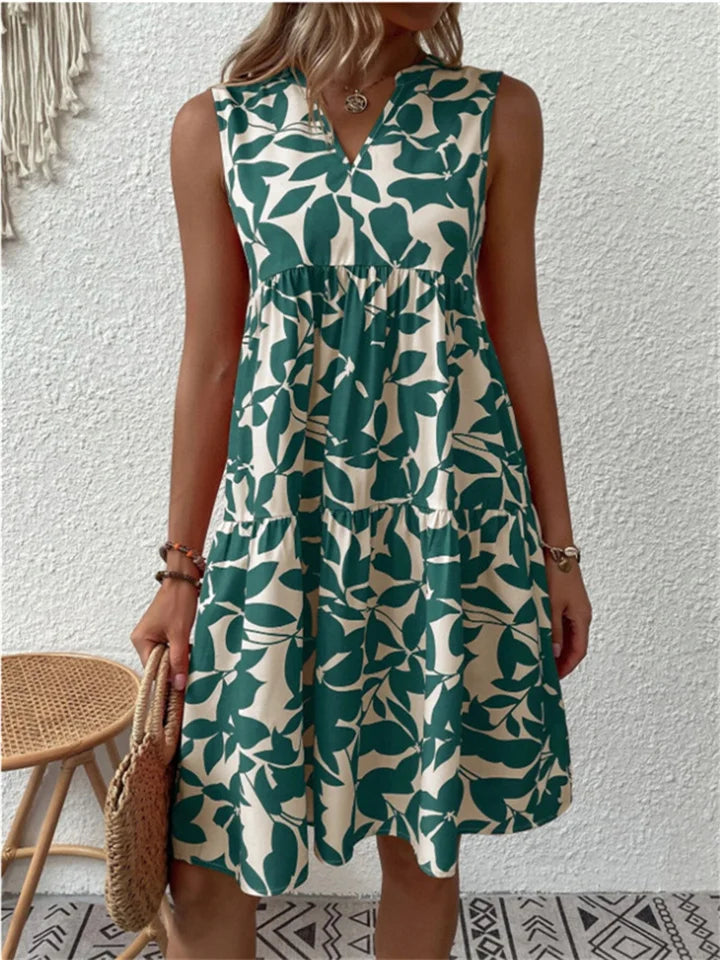 Sienna | Women's Sleeveless V-Neck Midi Dress