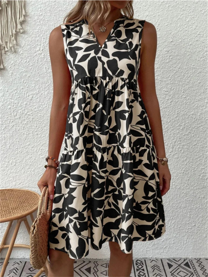 Sienna | Women's Sleeveless V-Neck Midi Dress
