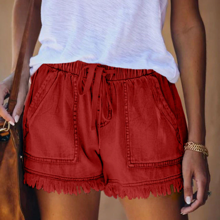 Liza | Women's High-Waisted Denim Shorts