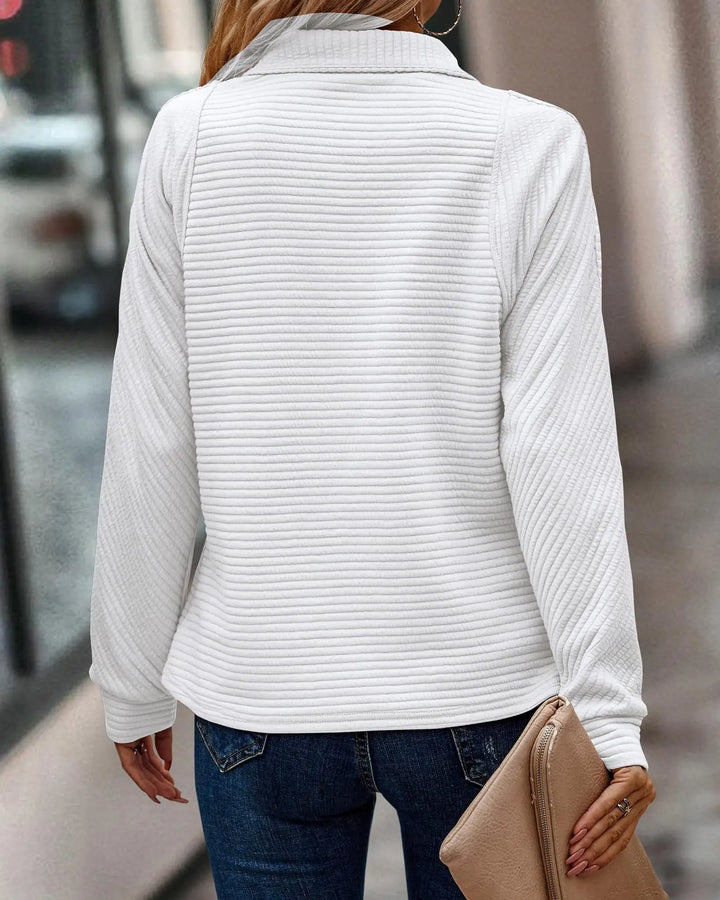 Marlowe | Women's Half Zip Ribbed Sweater