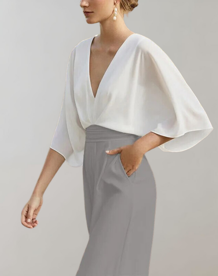 Rosie | Women Batwing Sleeve Formal Jumpsuit