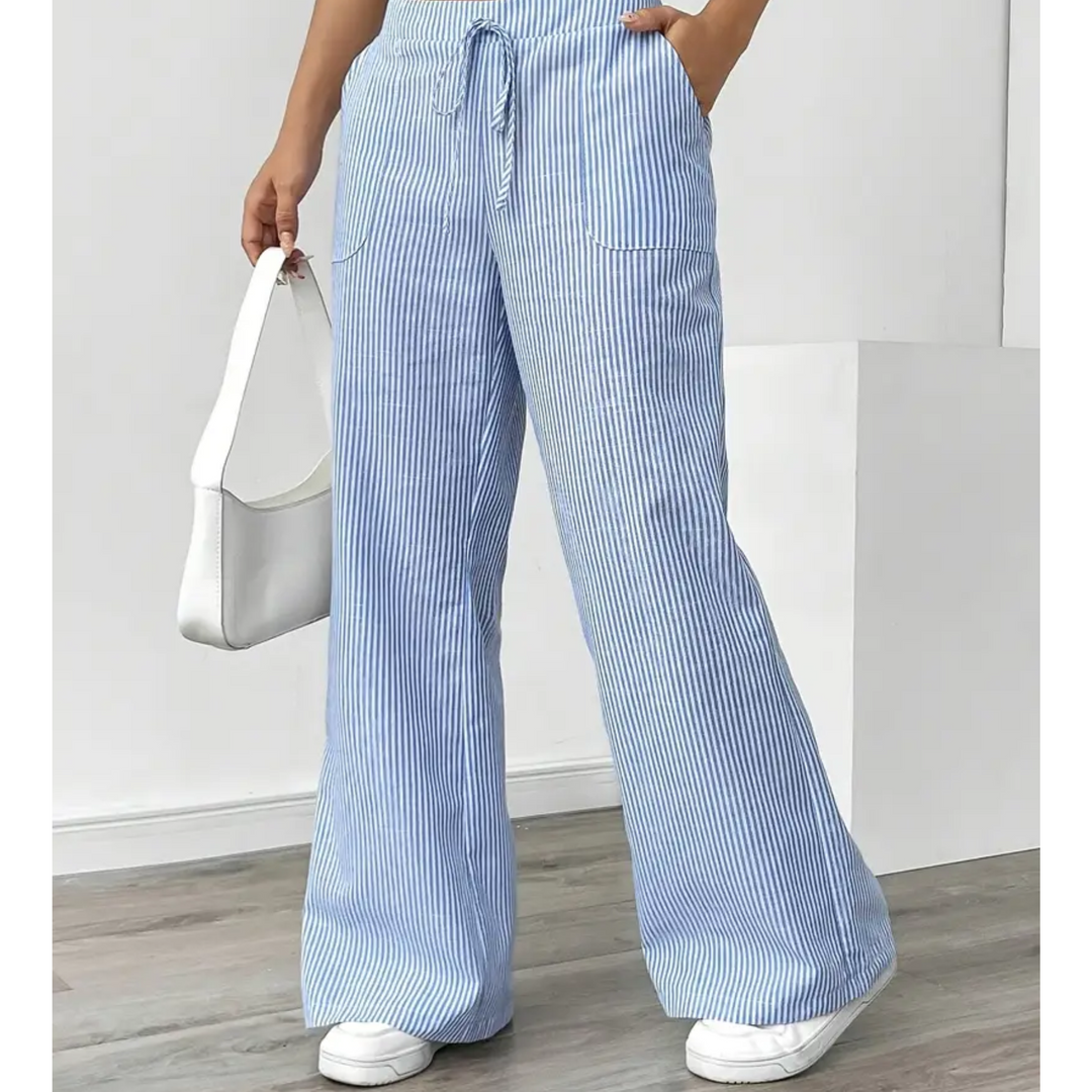 Amber | Women Striped Pocket Pants